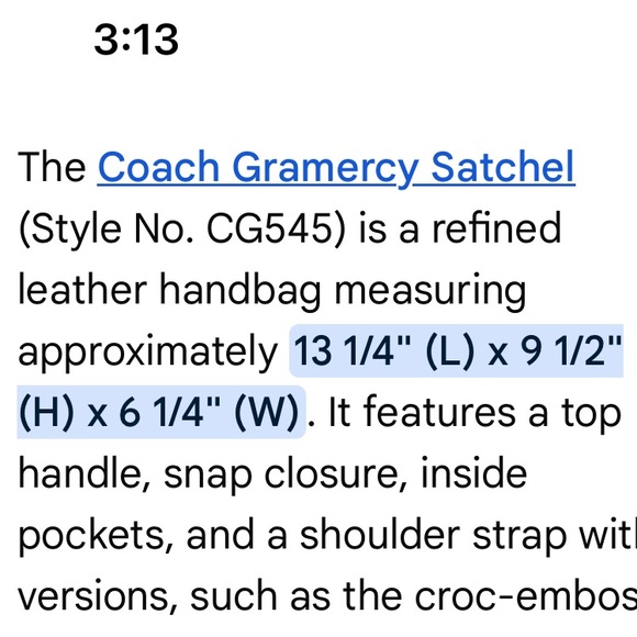 Coach Gramercy Satchel in Black - Picture 10 of 10